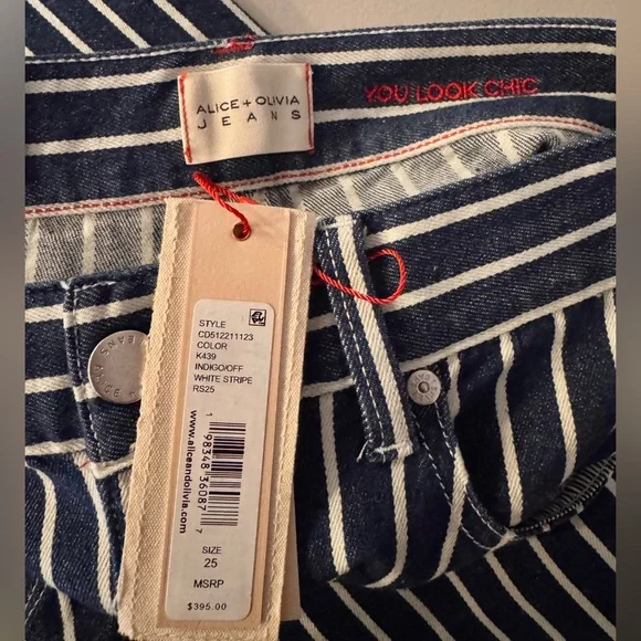 Alice + Olivia Stripe Wide-Leg Pants - Picture 4 of 4